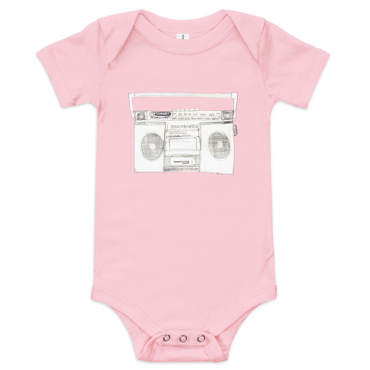 Boombox Baby Short Sleeve Onesie