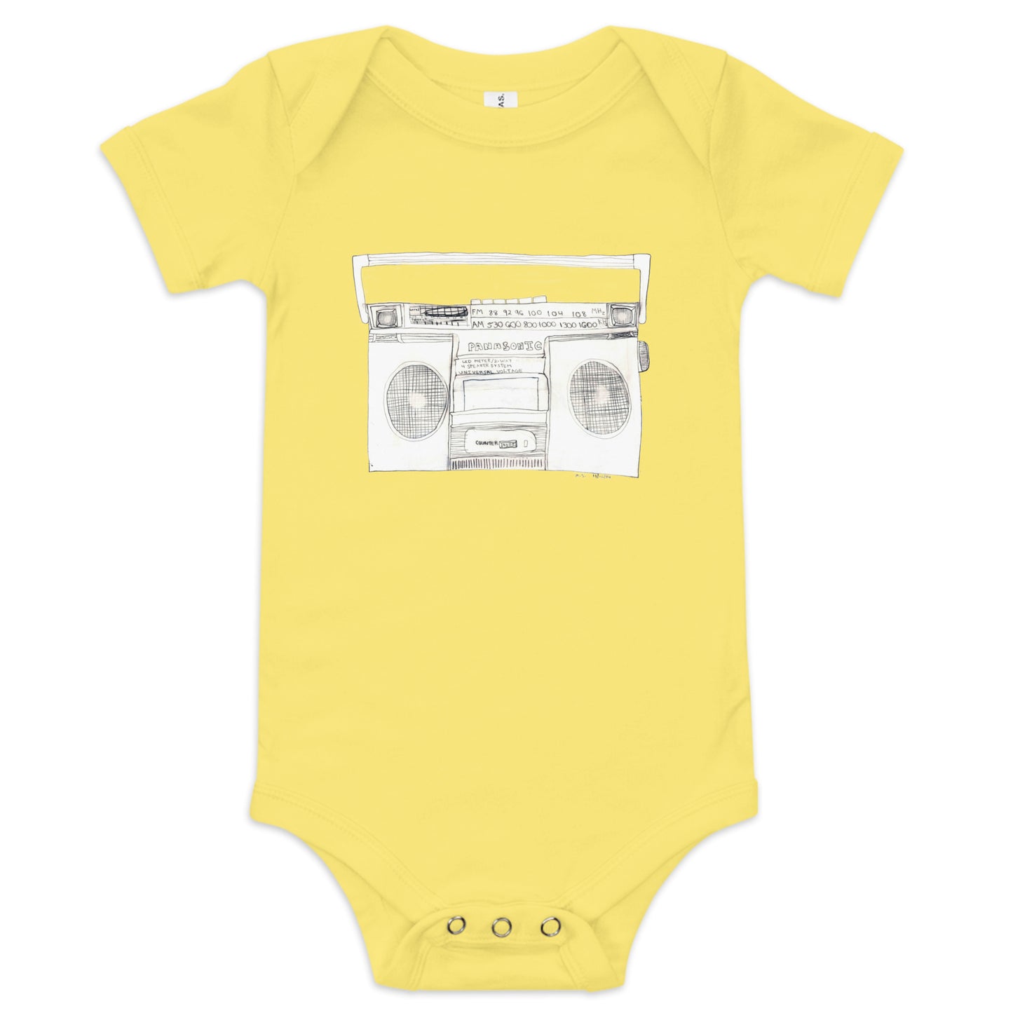 Boombox Baby Short Sleeve Onesie