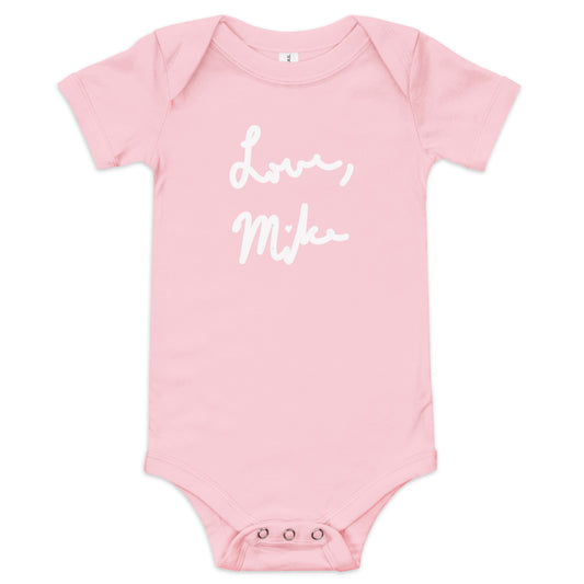 Love, Mike Baby Short Sleeve Onesie